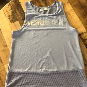 Aeropostale Athletic Tank Top L Lavender Grey Aerosport Athletic